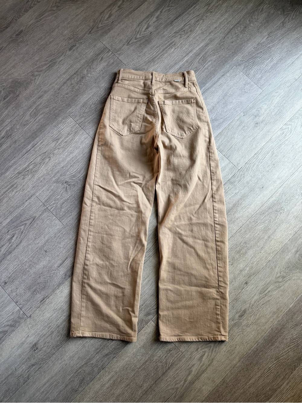 MOTHER barrel leg ankle Jeans 23 tan